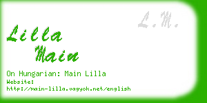 lilla main business card